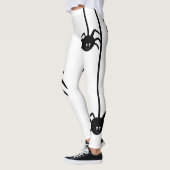 WHITE BLACK SPIDER HALLOWEWEESS BUSINESS LOGO CUST LEGGINGS (Links)