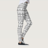white&black stammes aztec pattern leggings (Rechts)