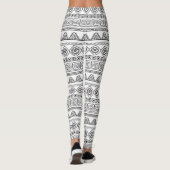 white&black stammes aztec pattern leggings (Rückseite)