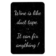 White Black Stars Wine Magnet