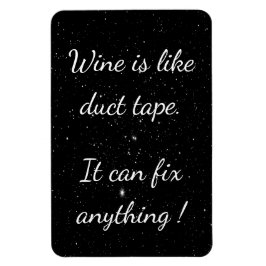 White Black Stars Wine Magnet