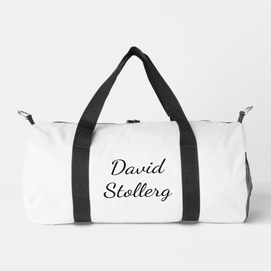 White & Black Stylish  Duffle Bag (Vorderseite)