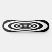 White & Black Surf Ovals Skateboard (Horizontal)