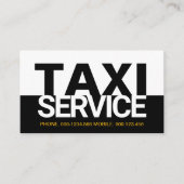 White Black Taxi Service Layers Designated Driver Visitenkarte (Vorderseite)