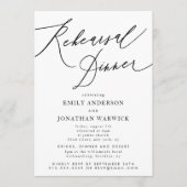 White Black Wedding Probe Dinner Einladung (Vorderseite)