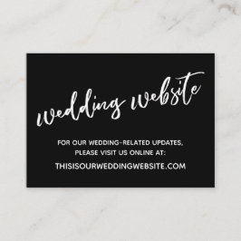 White & Black Wedding Website & Card Visitenkarte