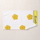 White & Black With Yellow Wildflower Photo Badhandtuch Set (Handtuch)