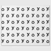 White & Black X O XO X&O's Trendy Niedlich Geschenkpapier (Flach)