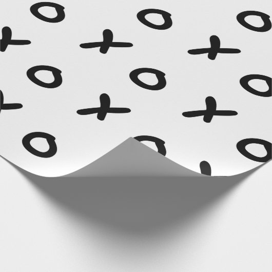 White & Black X O XO X&O's Trendy Niedlich Geschenkpapier (Ecke)