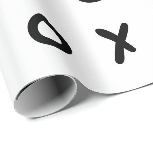 White & Black X O XO X&O's Trendy Niedlich Geschenkpapier (Rolleneckpunkt)