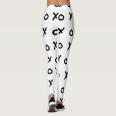 White & Black X O XO X&O's Trendy Niedlich Leggings (Rückseite)