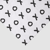 White & Black X O XO X&O's Trendy Niedlich Seidenpapier (Ausschnitt)
