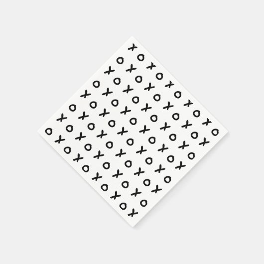 White & Black X O XO X&O's Trendy Niedlich Serviette (Ecke)