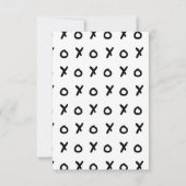 White & Black X O XO X&O's trendy UAWG Replik RSVP Karte (Rückseite)