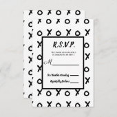 White & Black X O XO X&O's trendy UAWG Replik RSVP Karte (Vorne/Hinten)