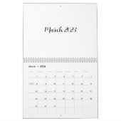 White Blank Calendar 2023 mit Skripttext Kalender (Mär 2026)