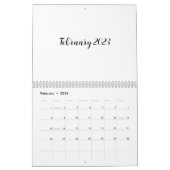 White Blank Calendar 2023 mit Skripttext Kalender (Feb 2026)