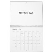 White Blank Calendar Kalender (Feb 2027)