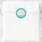 White Blimp Balloon Custom Runder Aufkleber (Tasche)