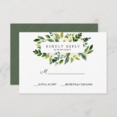 White Bloom Rahmen Hochzeitsreaktion UAWG RSVP Karte (Vorne/Hinten)