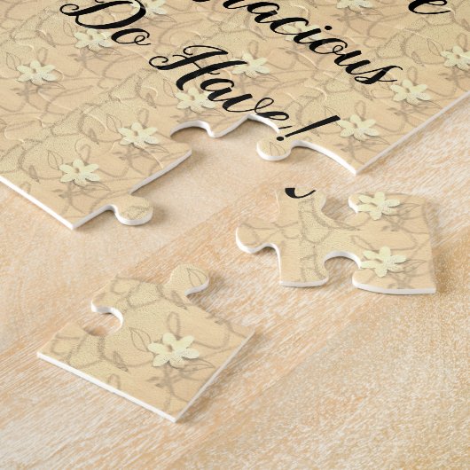 White Blossom Abstrakte Dankbarkeit Puzzle (Seite)