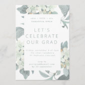 White Blossom Blume Foto University Grad Einladung (Vorderseite)