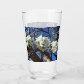 White Blossom Cluster Frühlingsblühende Birnbaum Glas (Rückseite)
