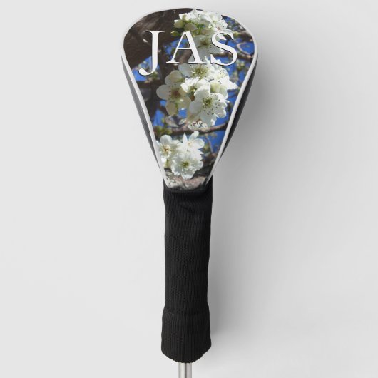 White Blossom Cluster Frühlingsblühende Birnbaum Golf Headcover (Vorderseite)