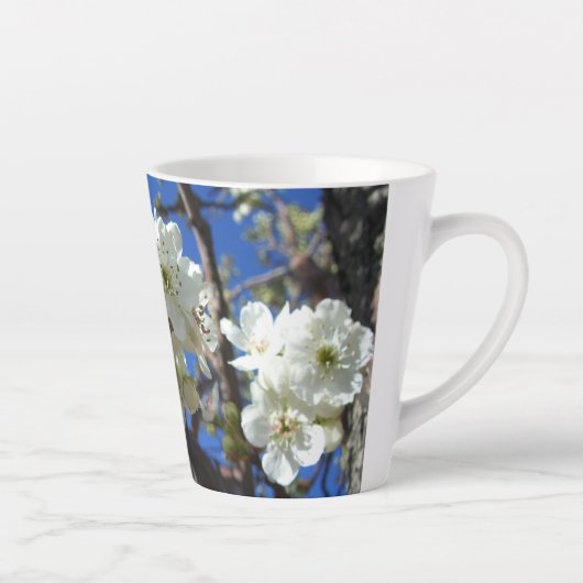 White Blossom Cluster Frühlingsblühende Birnbaum Milchtasse (Rechts)