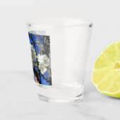 White Blossom Cluster Frühlingsblühende Birnbaum Schnapsglas (Rechts)