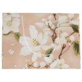 "White Blossom Gift Bag" Große Geschenktüte (Rückseite)