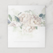 White Blossom Vintage Wedding Platzkarte (Außenseite Aufgefaltet)