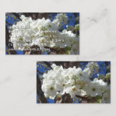 White Blossoms II Spring Flowering Tree Visitenkarte (Vorne/Hinten)
