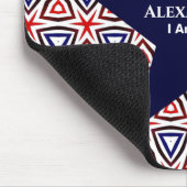 White Blue American Patriotic Modern Pattern Mousepad (Ecke)