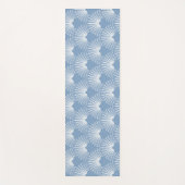 White & Blue Art-Deko Muster Yogamatte (Vorderseite)