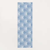 White & Blue Art-Deko Muster Yogamatte (Rückseite)