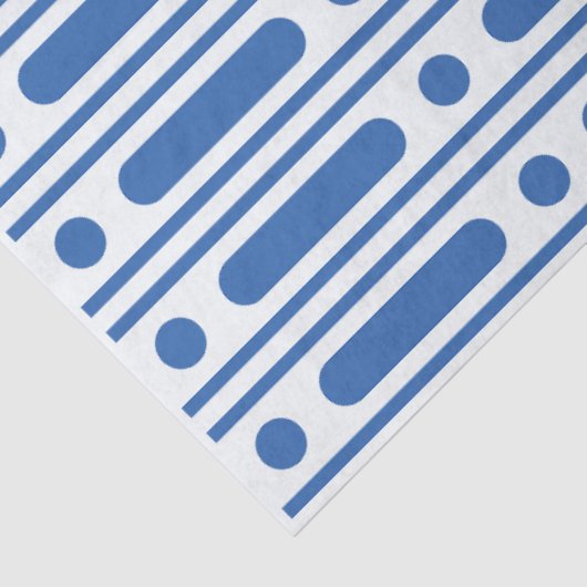 White Blue Bone Inlay Dots Border Decoupage Paper Seidenpapier (Ausschnitt)