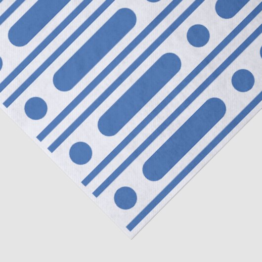 White Blue Bone Inlay Dots Border Decoupage Paper Seidenpapier (Ausschnitt)