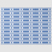 White Blue Bone Inlay Dots Border Decoupage Paper Seidenpapier (Vorderseite)