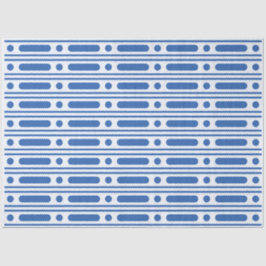 White Blue Bone Inlay Dots Border Decoupage Paper Seidenpapier