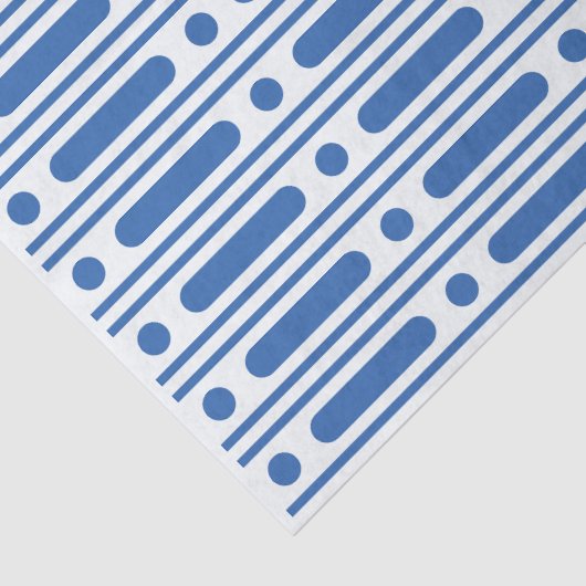 White Blue Bone Inlay Dots Decoupage Paper Seidenpapier (Detail)