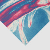 White Blue Burgundy Marbour Malerei Textur Künstle Seidenpapier (Detail)