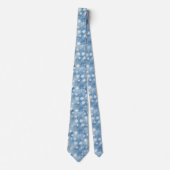 White Blue Christmas Snowflakes Neck Tie Krawatte (Vorderseite)