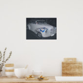 White & Blue Classic Poster (Küche)