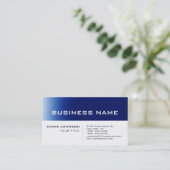White Blue Contemporary Consultant Business Card Visitenkarte (Stehend Vorderseite)