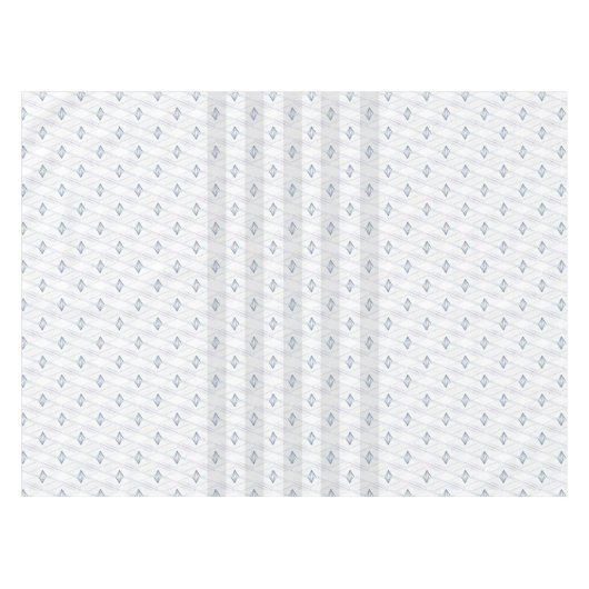 White Blue Diamond Muster Modern Geometric Print Tischdecke (Vorderseite (Horizontal))