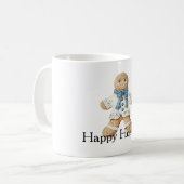 White Blue Gingerbread Man Cookie Christmas  Kaffeetasse (Vorderseite Links)