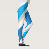 White Blue Graue Streifen Leggings (Rechts)