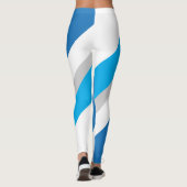 White Blue Graue Streifen Leggings (Rückseite)