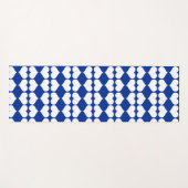 White Blue Heart Spiegelmuster Yogamatte (Vorderseite (Horizontal))